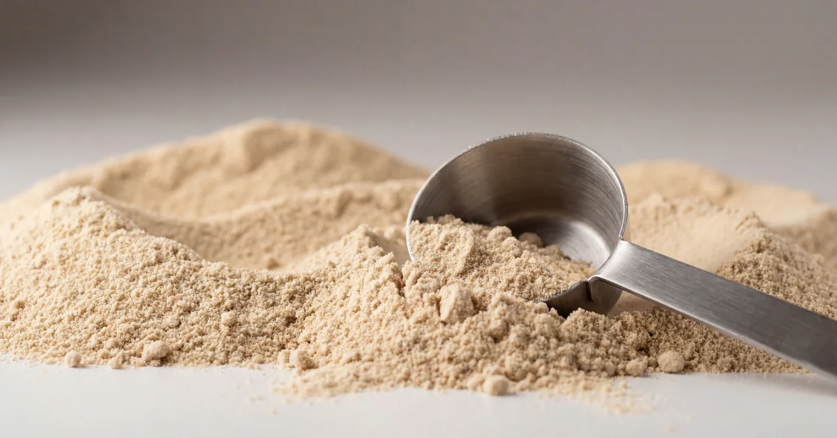Scoop de proteína hacieno referencia a proteínas baratas